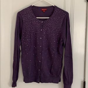 EUC Merona Purple Cardigan